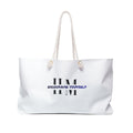 Weekender Bag — "Encourage Yourself" Motivational Canvas Tote for Travel & Gym